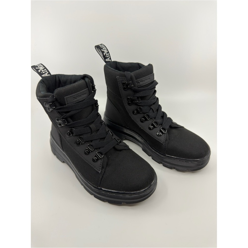 Dr. Martens Combs Canvas Lace Boots Color Black/Black. SZ 6